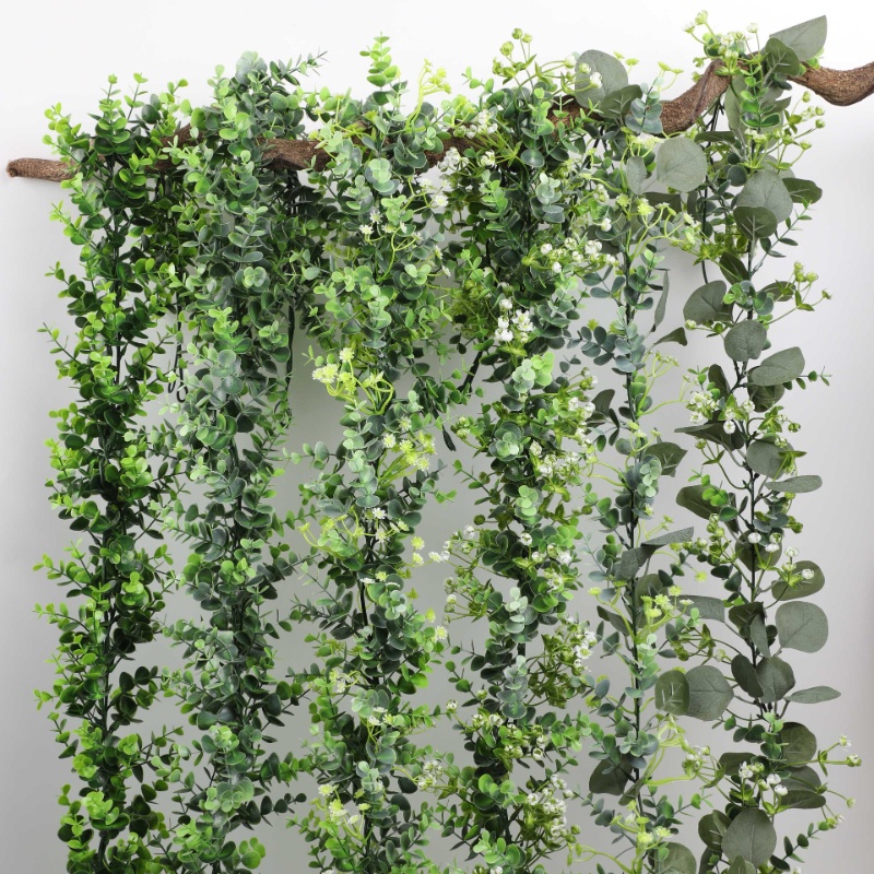 178 CM Faux Eucalyptus Garland Plant, Artificial Vines Hanging