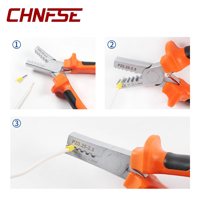 En Connector 0.25-2.5 Crimp Pliers Wire Conector Tool Cable End Sleeves ...