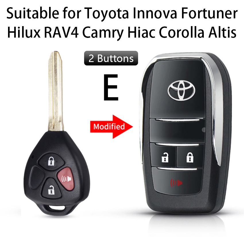 Toyota Flip Key Cover Remote Case Fit Toyota Innova Fortuner Hilux RAV4 ...