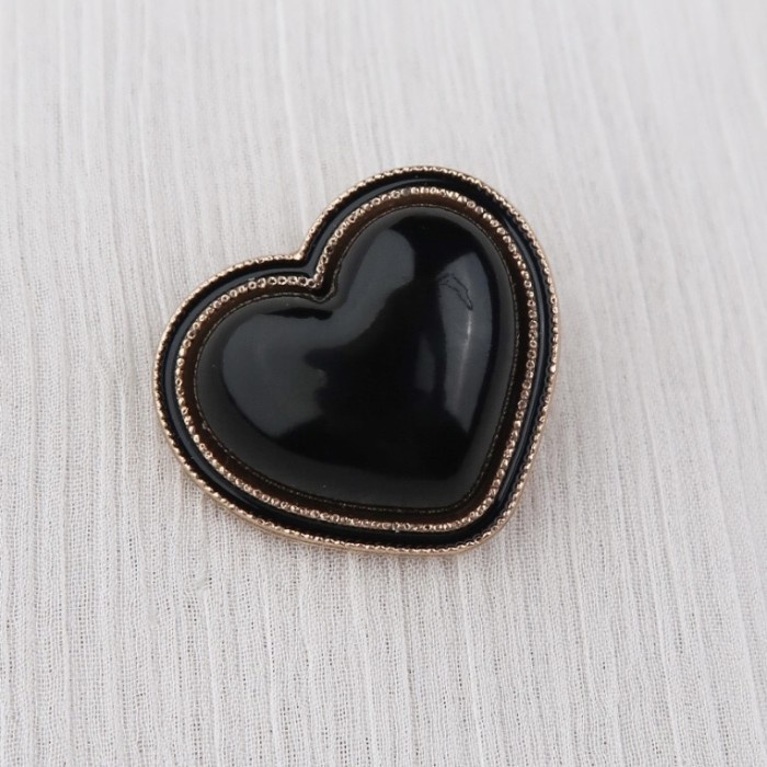 25mm 2.5cm Black Mushroom Buttons Premium Jane Heart Model | Button ...