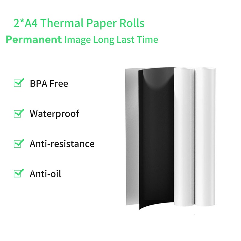 Thermal A4 Paper 2 Rolls Thermal Paper Papel for A4 Thermal Printer