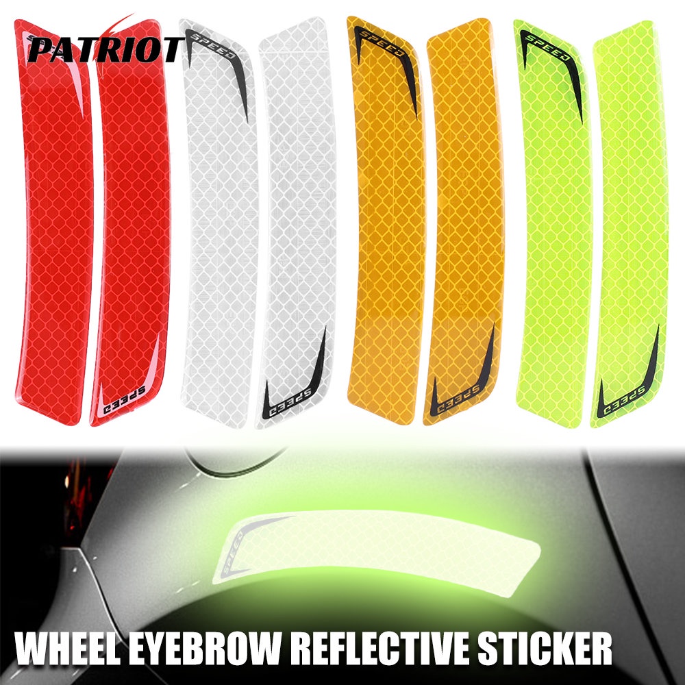 2pcs/pack Car Wheel Eyebrow Reflective Sticker Carbon Fiber Bumper ...