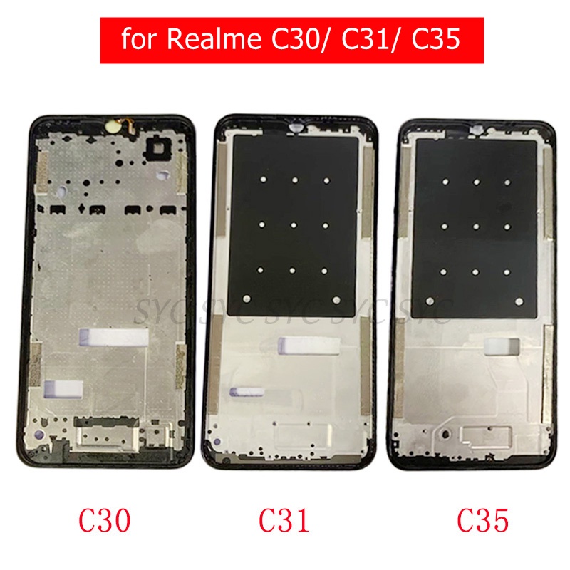 for Realme C30 C31 C35 Middle Frame Plate Housing Bezel Faceplate Bezel ...