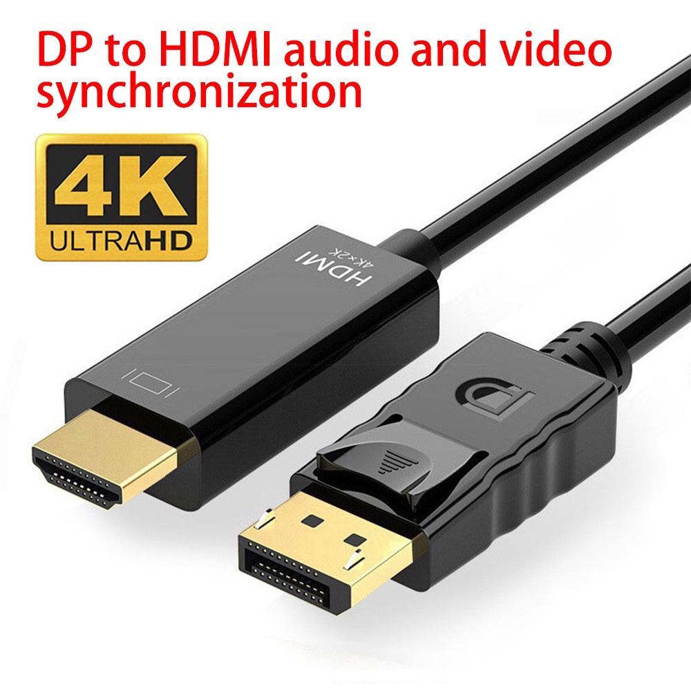 4K DisplayPort to HDMI-compatible Video Audio Cable DP Display Port to ...