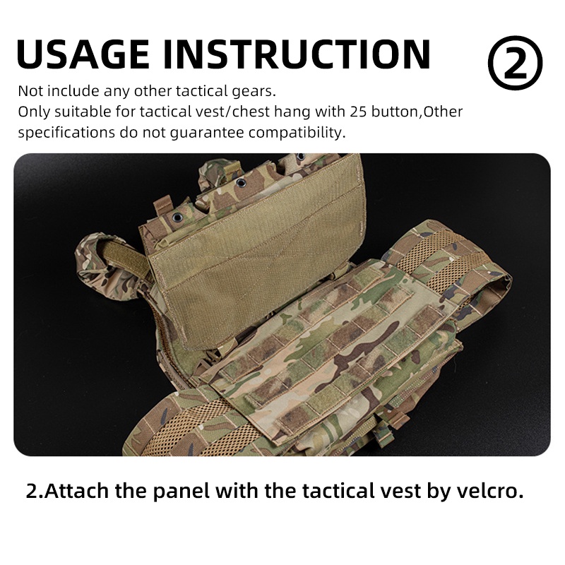 IDOGEAR Tactical Chest Rig Front panel Multi-function Tool Pouch For ...