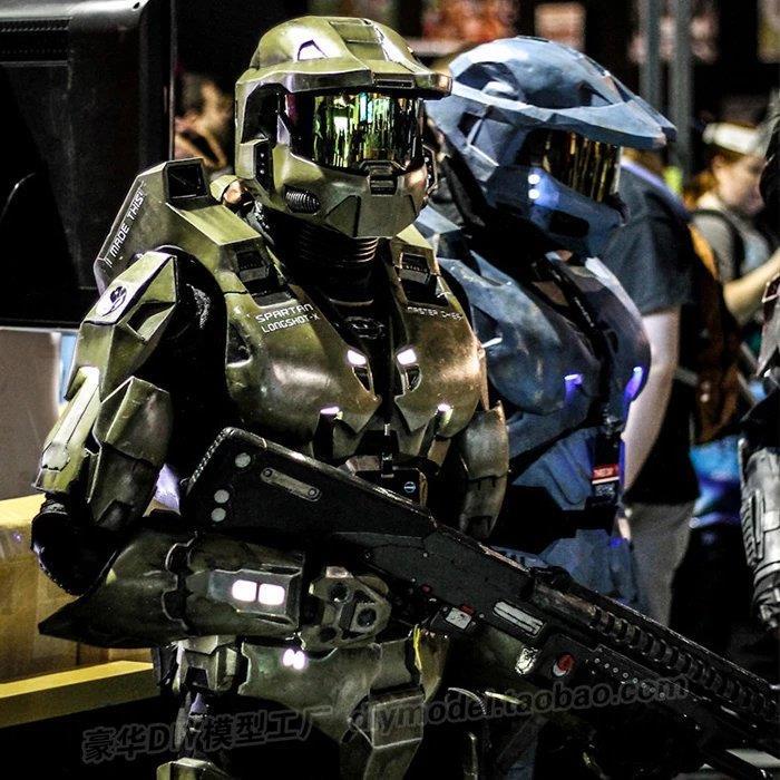 No cutting 1:1 wearable Spartan warrior whole body helmet armor Halo 4 ...