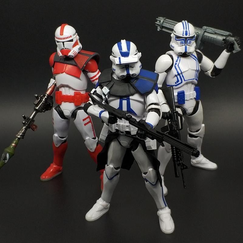 Star Wars White Soldier Black Samurai Clone Soldier Ready Stock ...