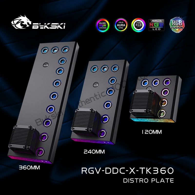 Bykski RGV-DDC-X-TK120/240/360 Desktop Computer Distro Plate Universal ...