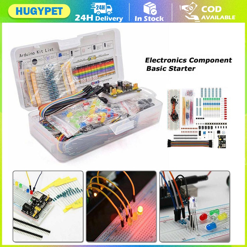 830 Tie-points Breadboard Set Electronic Component Basic Starter Kit ...