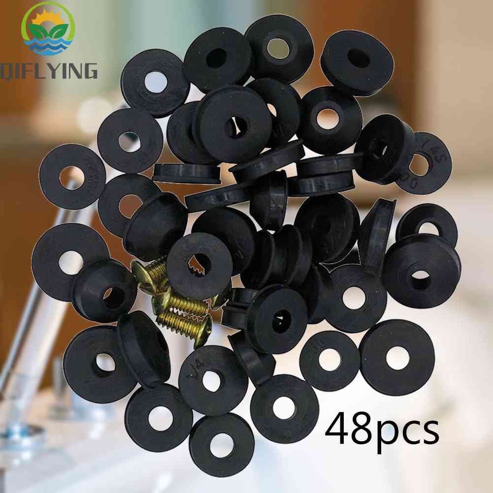 Rubber Plumbing Faucet Gasket Flat Beveled Sealing Washer Screws