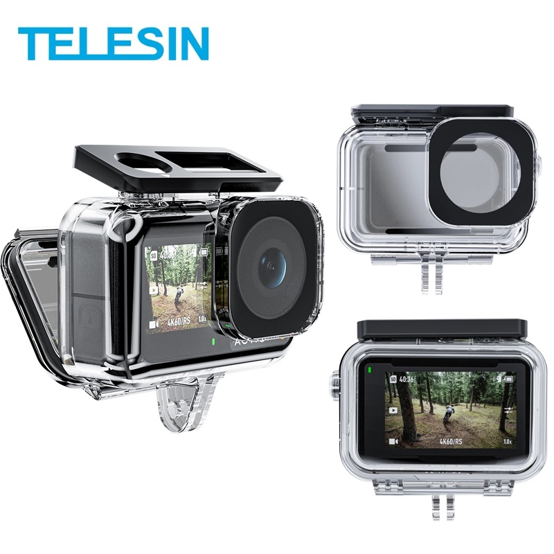 TELESIN 45M Waterproof Case for DJI OSMO Action 3 4 5pro Underwater ...