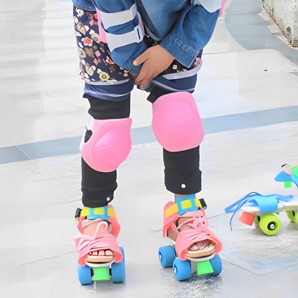 Adjustable Kids Roller Skates Dual Wheel Skates, Simple Multi