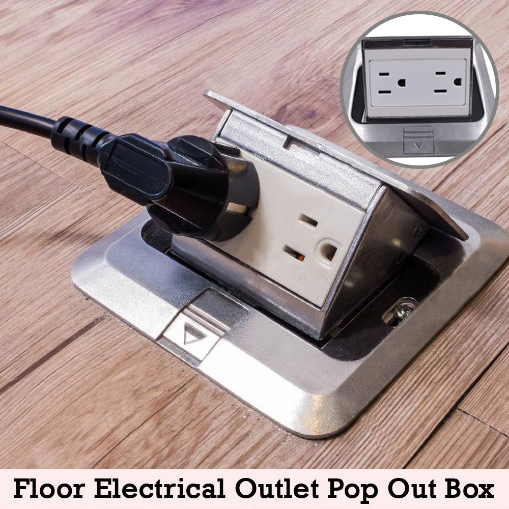 TECHIE Pop Up Floor Box Countertop Box w/15A with Duplex Receptacle