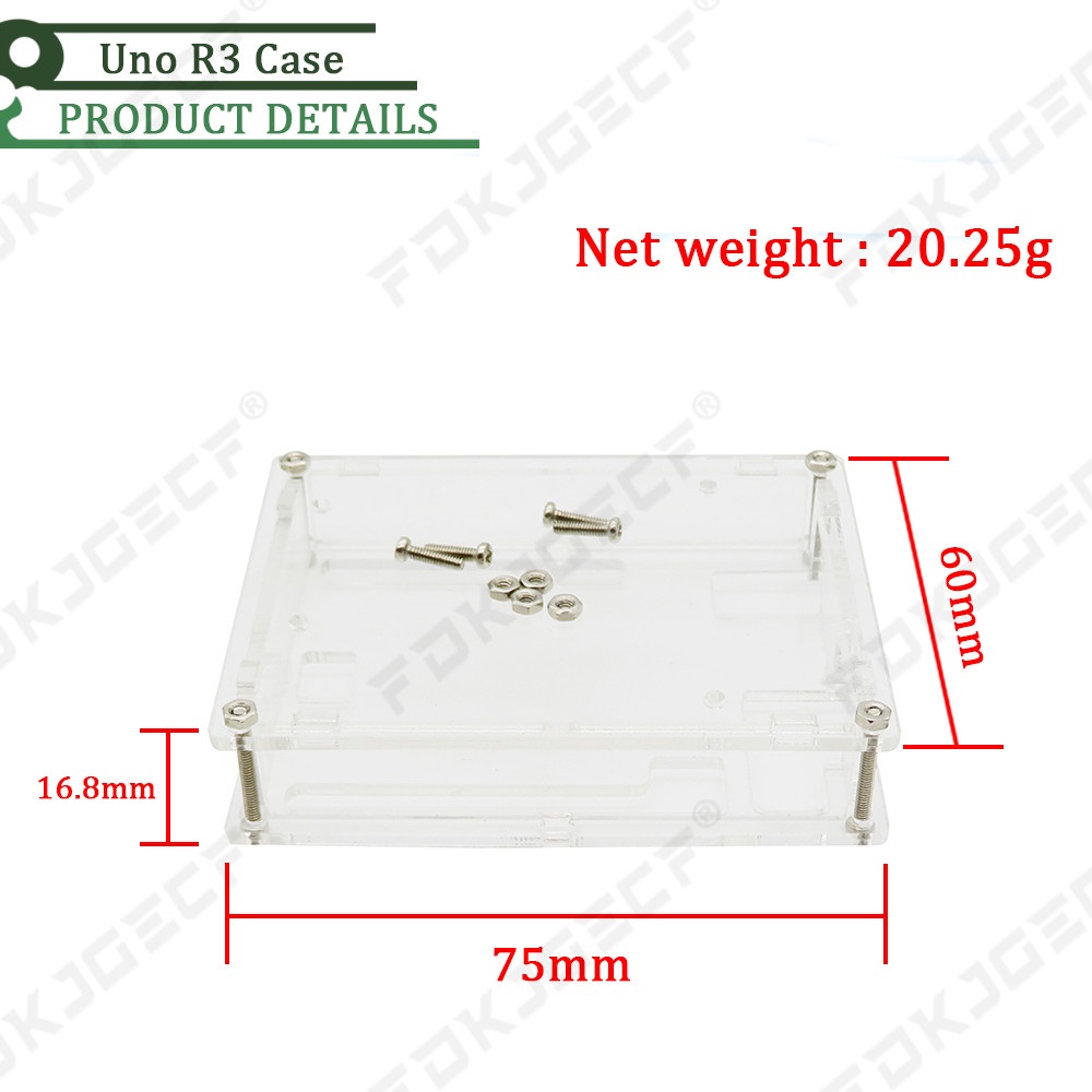 One set Transparent Acrylic Box Clear Enclosure for Arduino UNO R3 Case ...