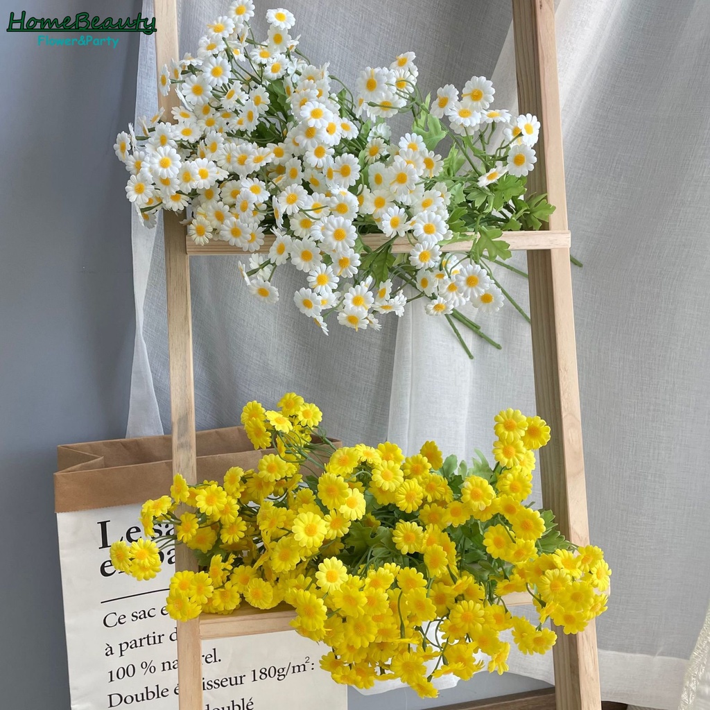 High Quality Artificial Daisy Bouquet Fake White Flower 30 Heads