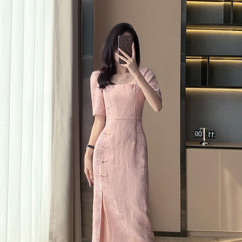 Maxi Semi Bodycon Top Gown Formal Long Modern Filipiniana For Women Korean Dress With Slit Side