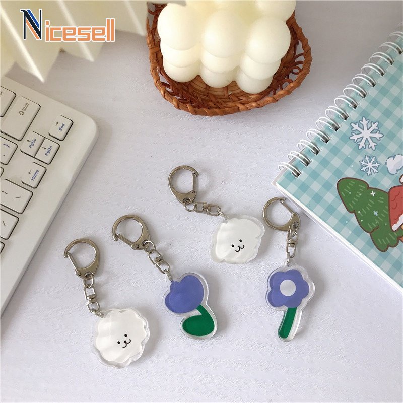 Cute Keychain Cartoon Acrylic Pendant with Snap Student Backpack ...