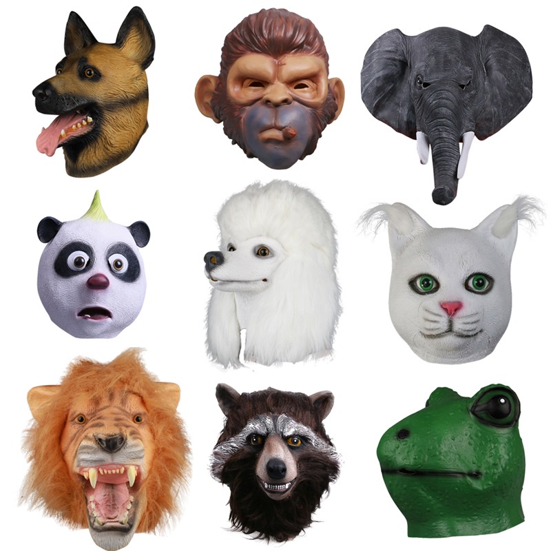 Fish Headgear Mullet Animal Mask Horse Head Frog Husky Dog Orangutan