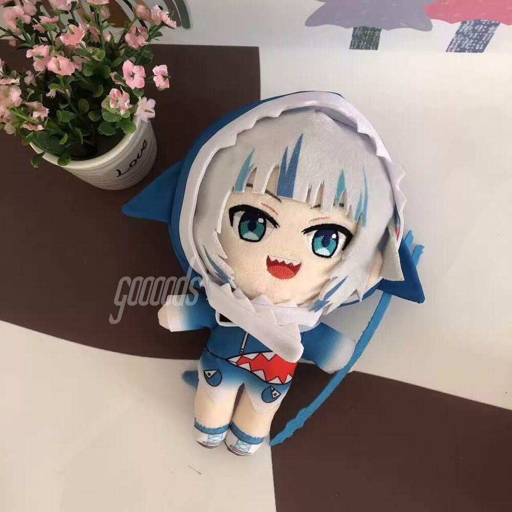 8 Anime Gawr Gura Plush Doll Stuffed Toy Cartoon Plushie Cosplay T