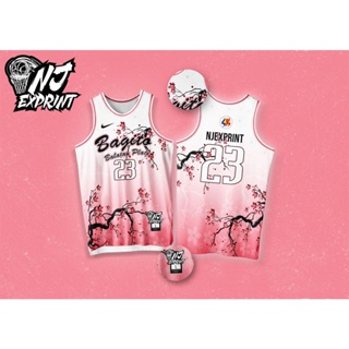 pink full sublimation basketball jersey