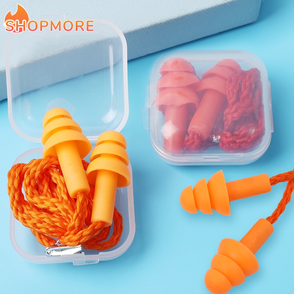 Swimming Soft Silicone Wired Earplugs /Reusable Hearing Protection