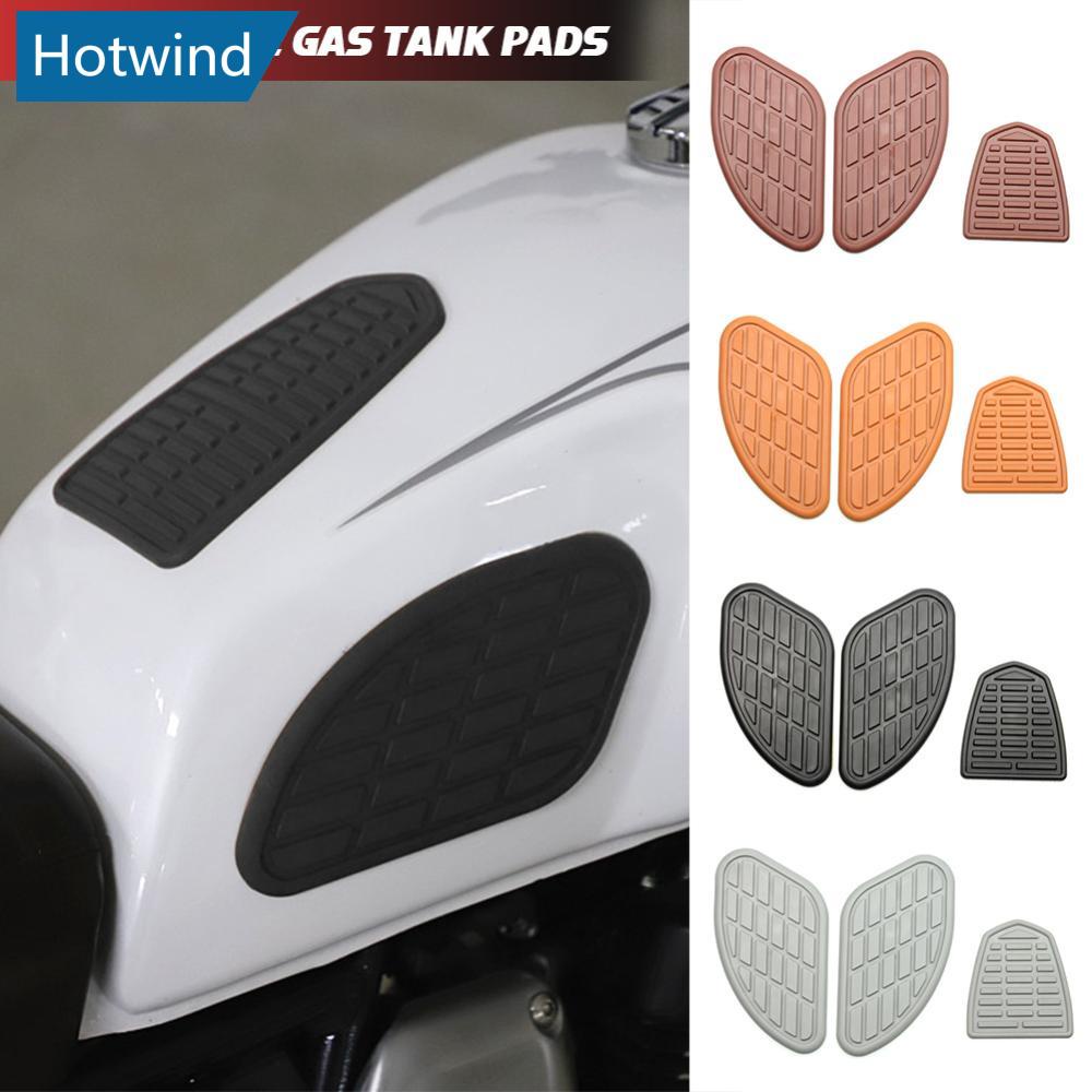 【HW】 3Pcs Vintage Motorcycle Tank Knee Pad Retro Gas Fuel Tank Rubber ...