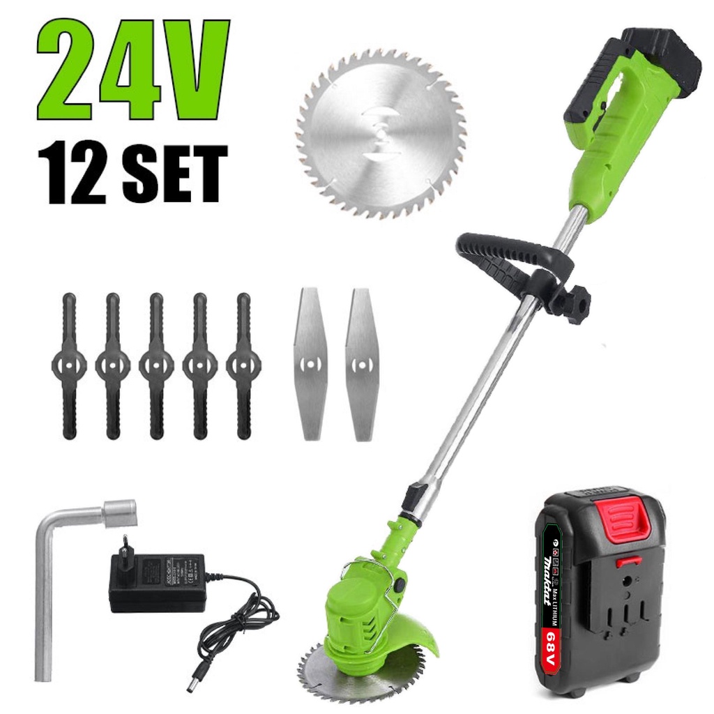 Cordless Lawn Mower Rechargeable Electric Grass Cutter Cutting Machine