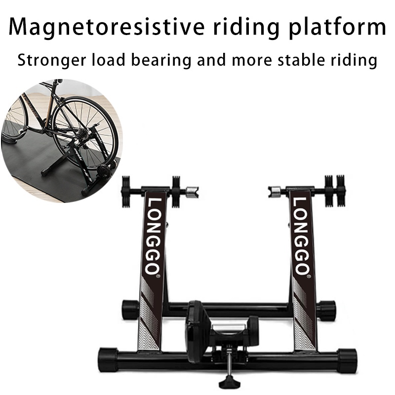LONGGO Bike Trainer Magnetic Turbo Home Indoor Foldable Adjustable