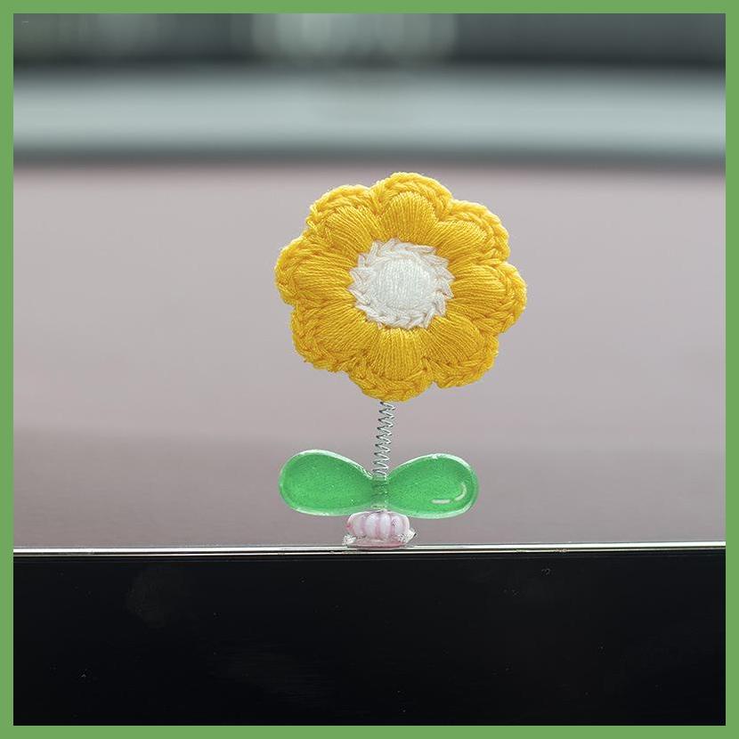 Sunflower Nodding Flower Cute Car Decor Ornament For ... - Shein - View #4
