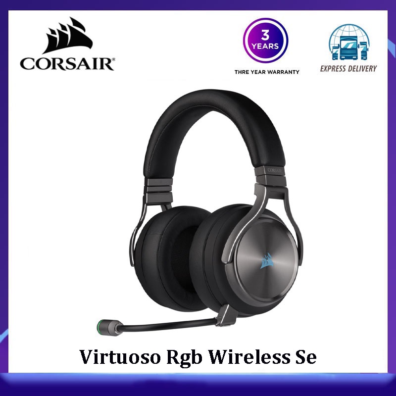 Corsair Virtuoso Rgb Wireless Se High Fidelity Gaming Headset Gunmetal Pc  Play Station