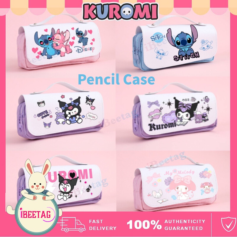 Kuromi Pencil Case School Stationery Box Large Capacity Cinnamoroll ...