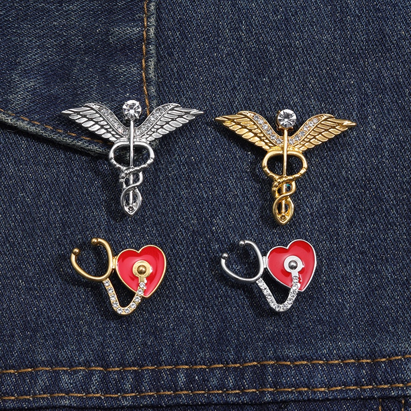 Doctor Nurse Stethoscope Shape Brooches Personality Medical Medicine ...