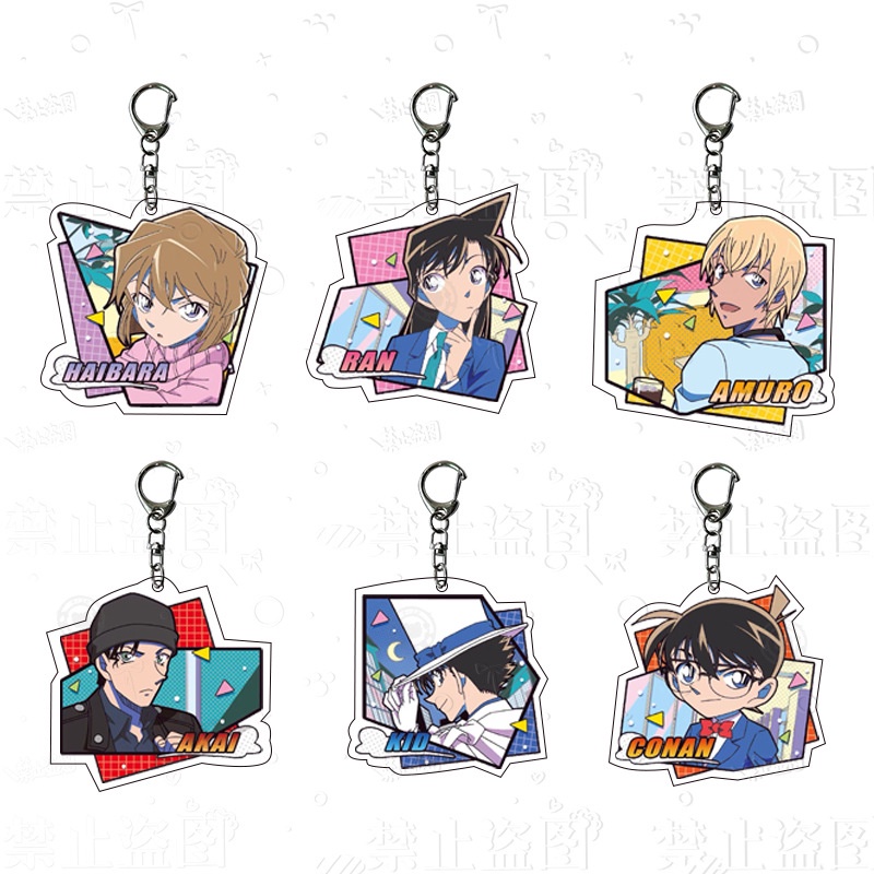 Cartoon Anime Detective Conan Merchandise Acrylic Keychain Cute Lan ...