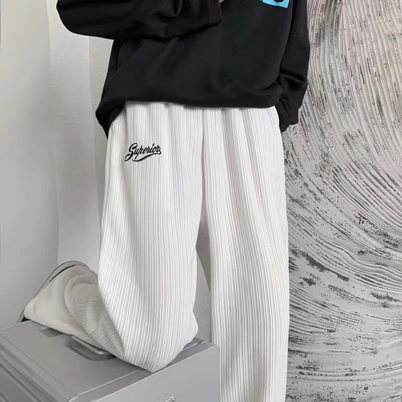 Aesthetic Pants for Men Korean Sweatpant Wide Leg Baggy Pants Slocks