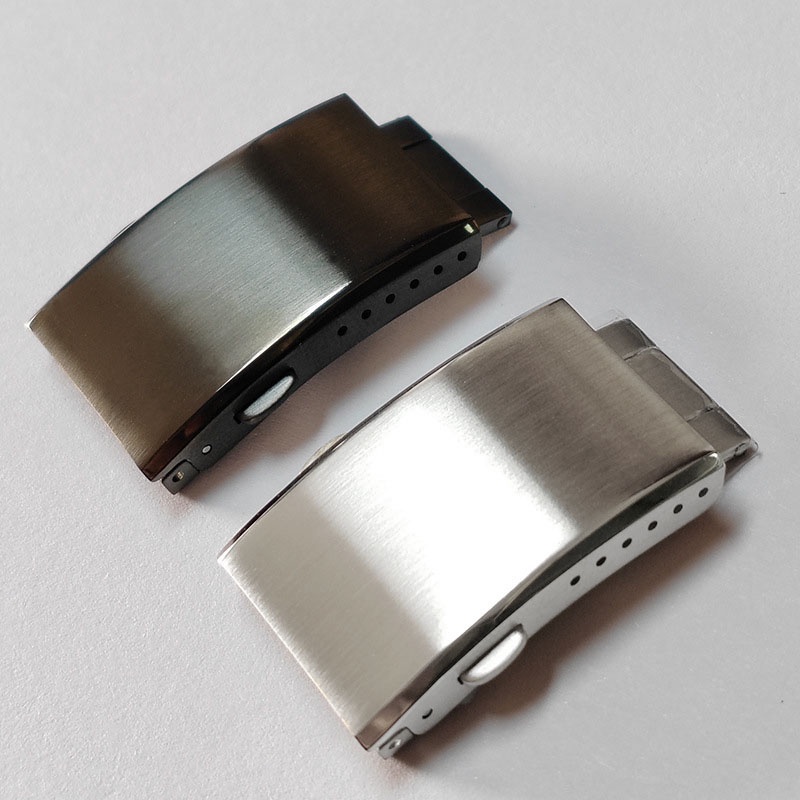 18mm 20mm 22mm Solid 316l Stainless Steel Watchband Buckle Folding Double Push Butterfly Metal 9799