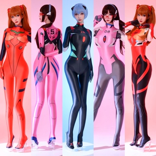 Womens Costume Zentai Bodysuit Zipper Crotch Unitard Jumpsuit Pink COS  Halloween