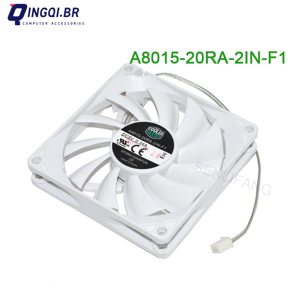New A8015-20RA-2IN-F1 5V 0.34A 8015 80*80*15MM 8cm 2Pin Ultra-thin ...