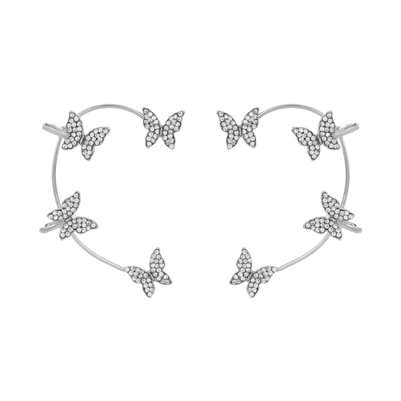 Gold Silver Color Metal Butterfly Ear Clips Without Piercing For Women