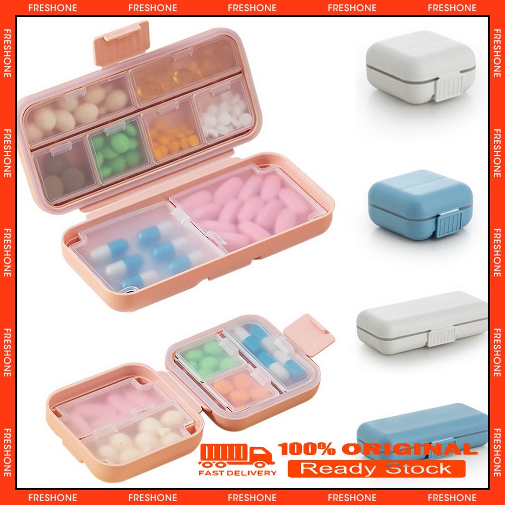 COD Pill Storage Box Multi Grids Classified Separated Food Grade ...