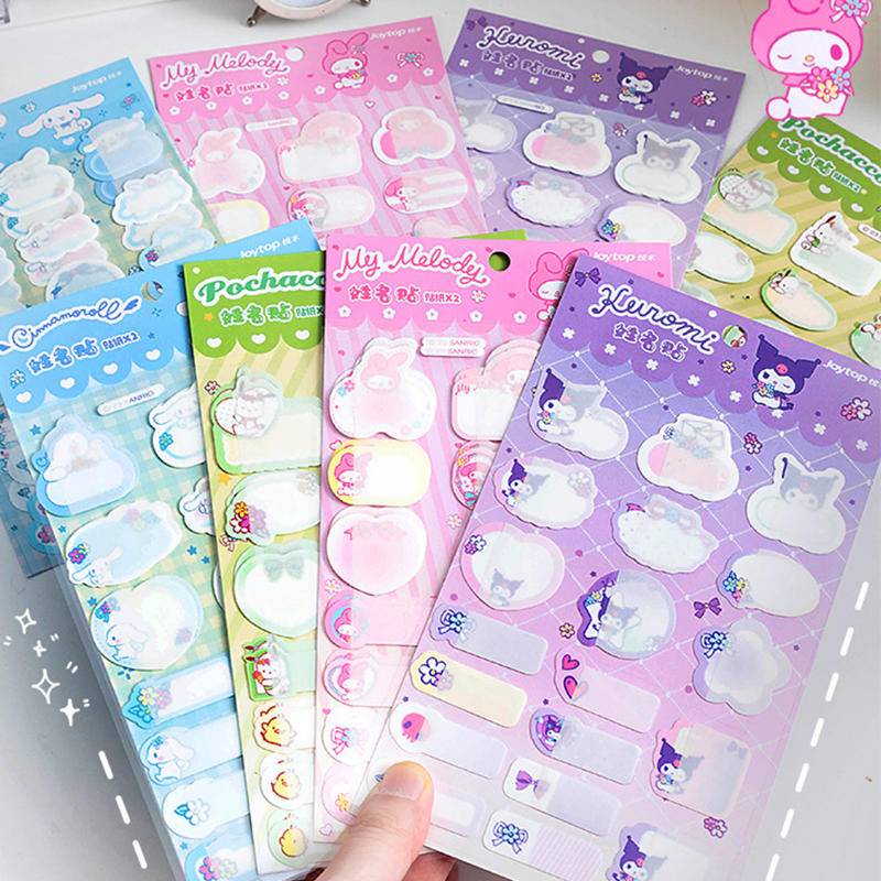 2Pcs/Set Sanrio Mymelody Kuromi Cinnamoroll Pochacco Baby Bottle Labels