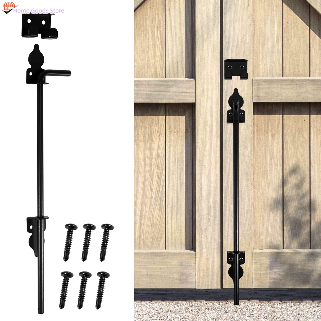 Cane Bolt Gate Drop Rod Kit 18 inch Heavy Duty Iron Gate Ground Latch ...