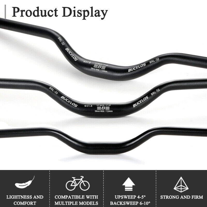 BUCKLOS 31.8mm Handlebar Mountain Bike Handle bar 720/780mm MTB Handle