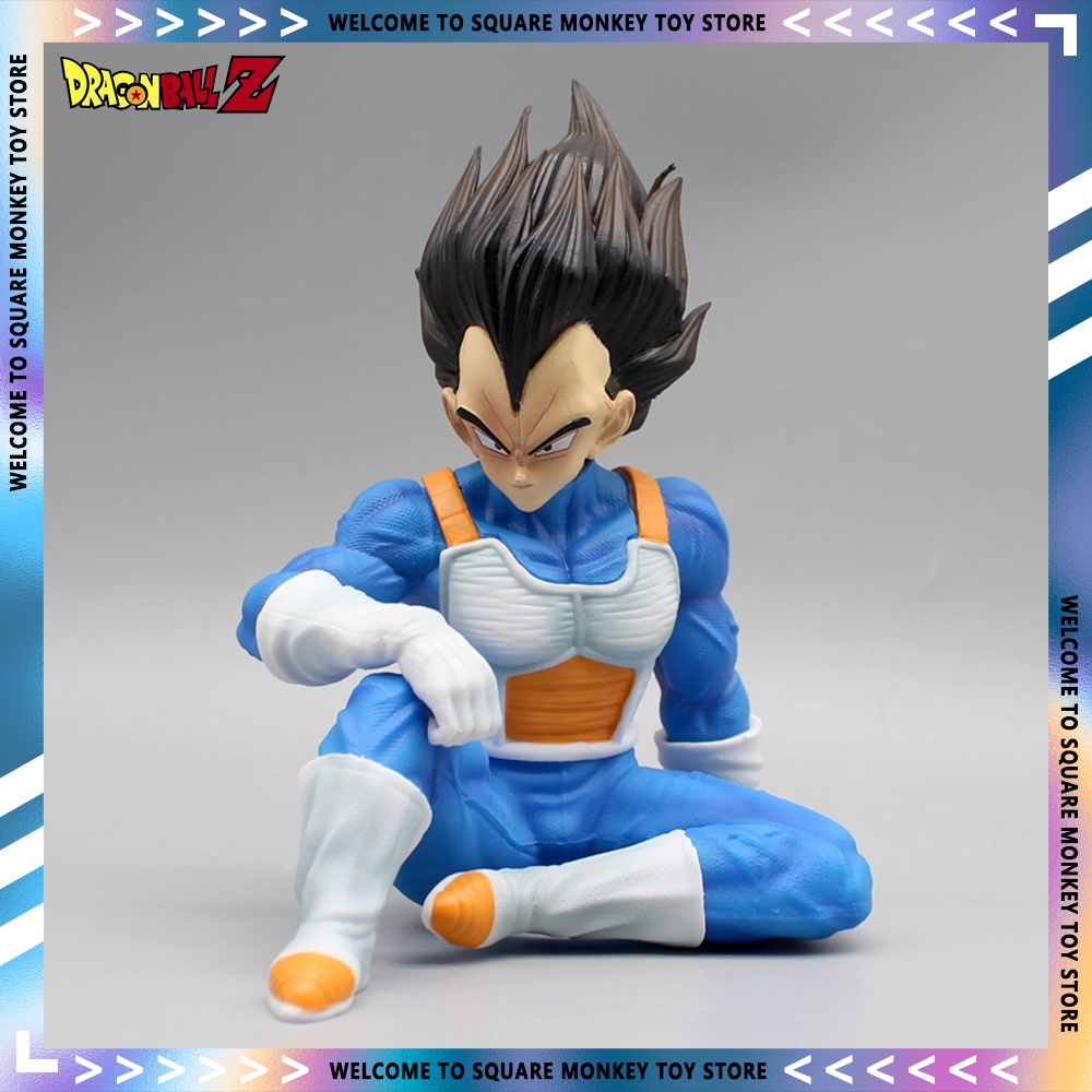 16cm Dragon Ball Figure Vegeta Sitting Posture Anime Figures DBZ GK ...