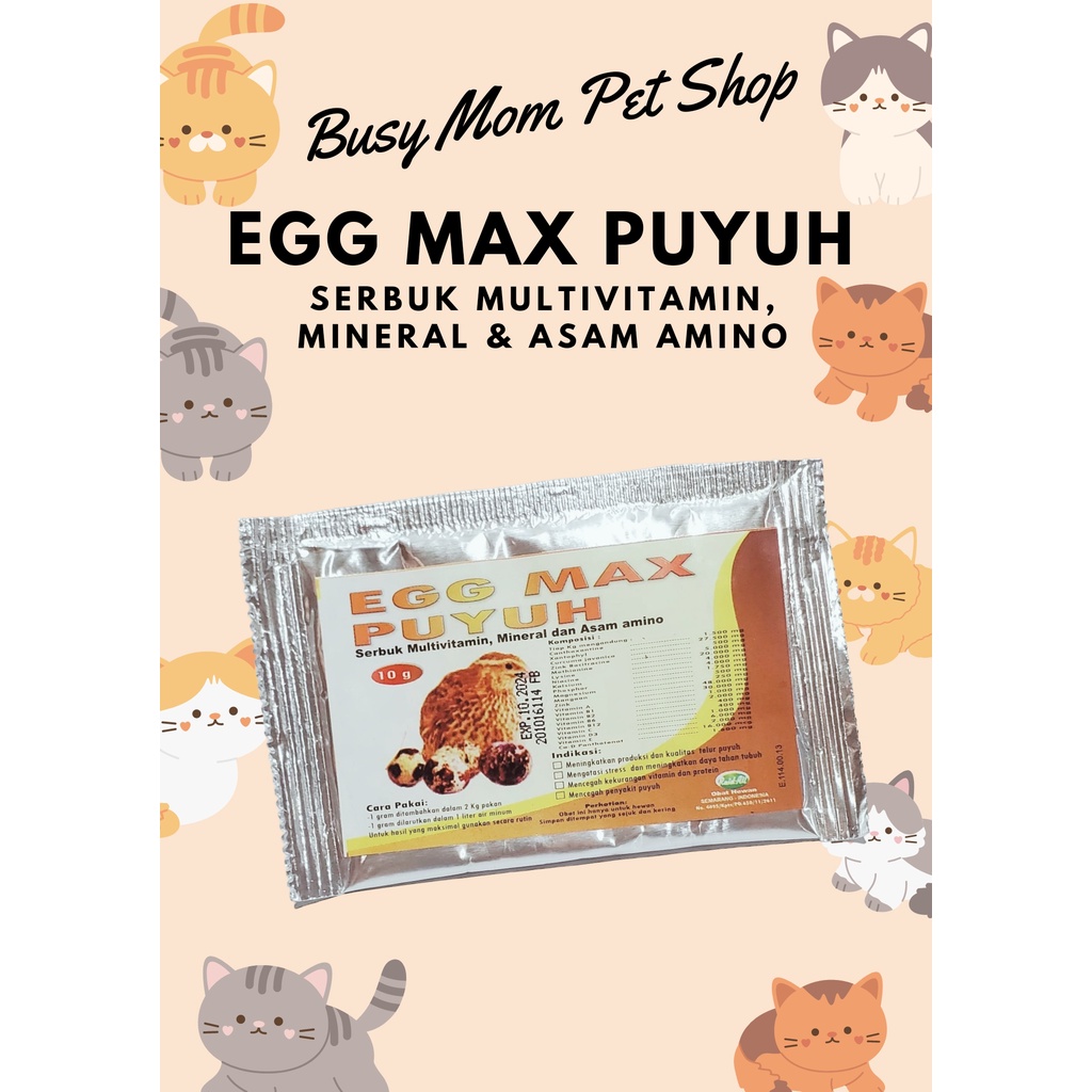 Egg Max Quail Multivitamin, Mineral, Amino Acids Shopee Philippines