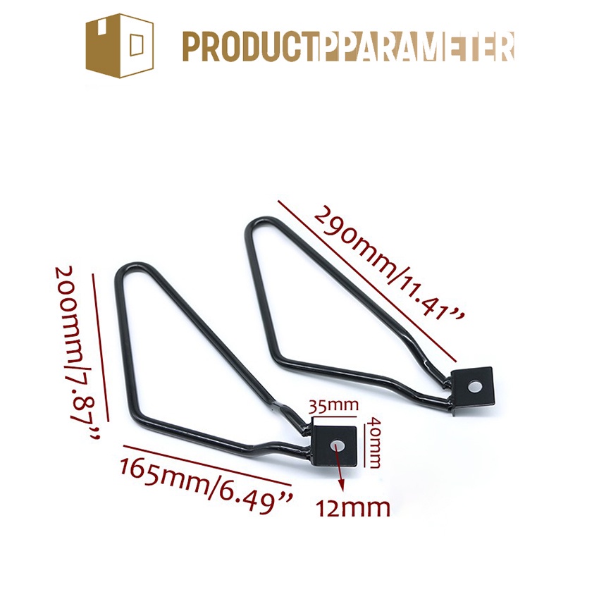 Metal Motorcycle Side box bracket Universal Saddle Bag Bracket Support ...