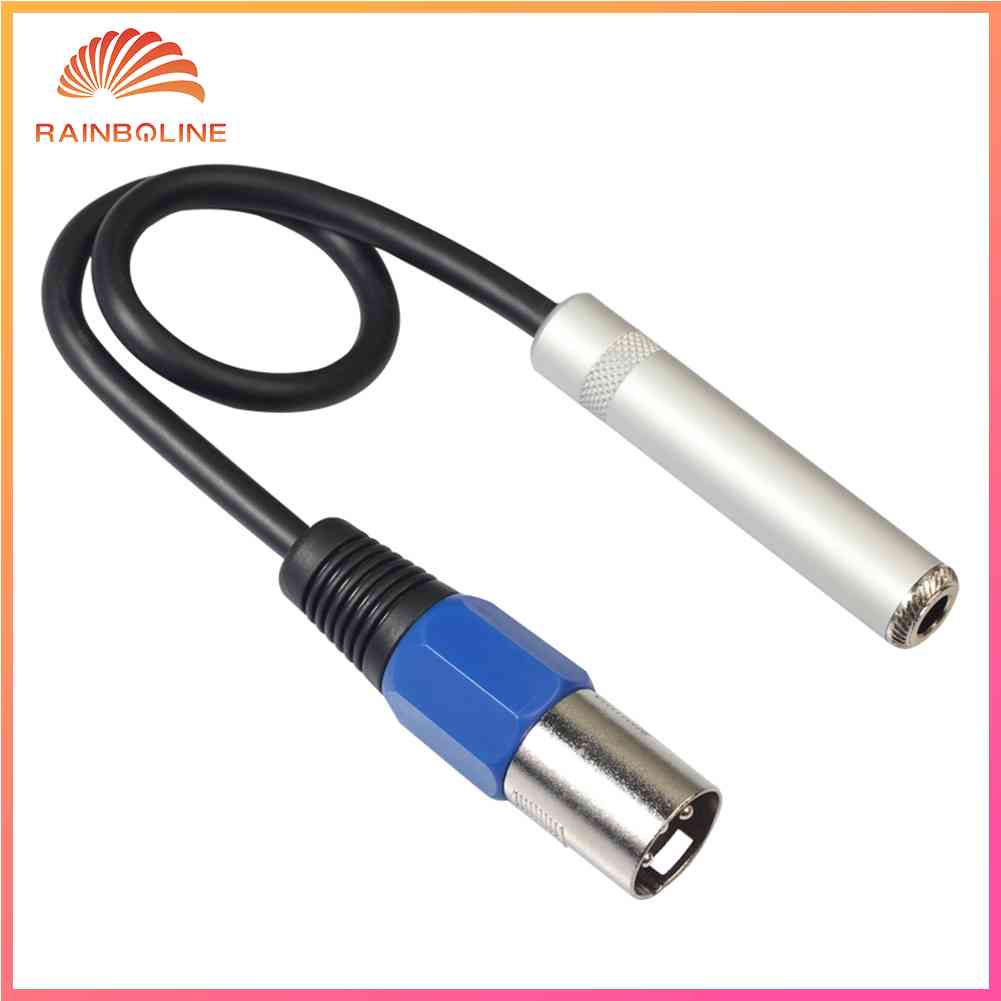 Rain 0.3m XLR 3Pin Male to 6.35mm Female Stereo Jack Audio Cable