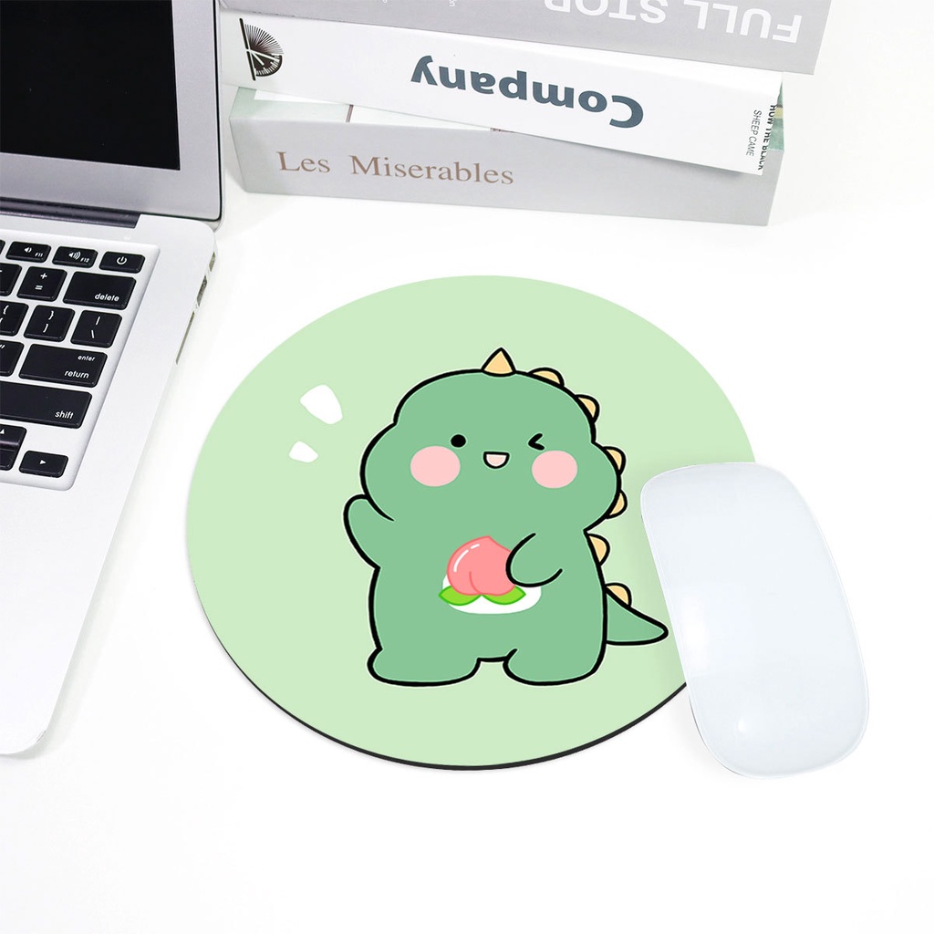【38 Styles】20cm Cartoon Panda Rabbit Pig Cat Pattern Round Mousepad ...