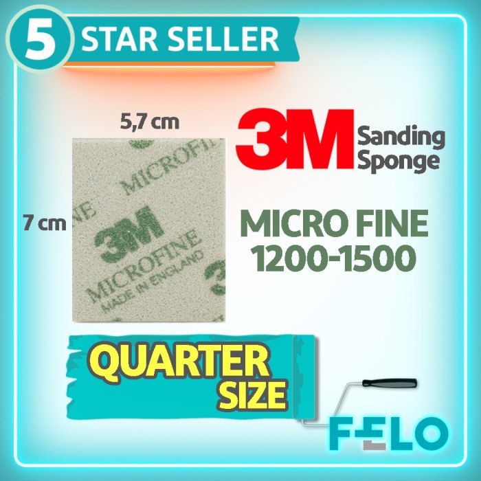 3m Sandpaper MICRO FINE SANDING SPONGE 5.7x7 CM (QUARTER SIZE) | Shopee ...