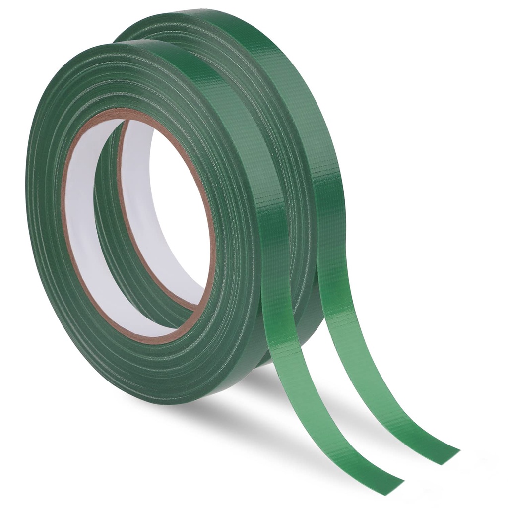 2 Roll Green Floral Tape Waterproof Florist Tape, 1/2" Wide Flower Wrap