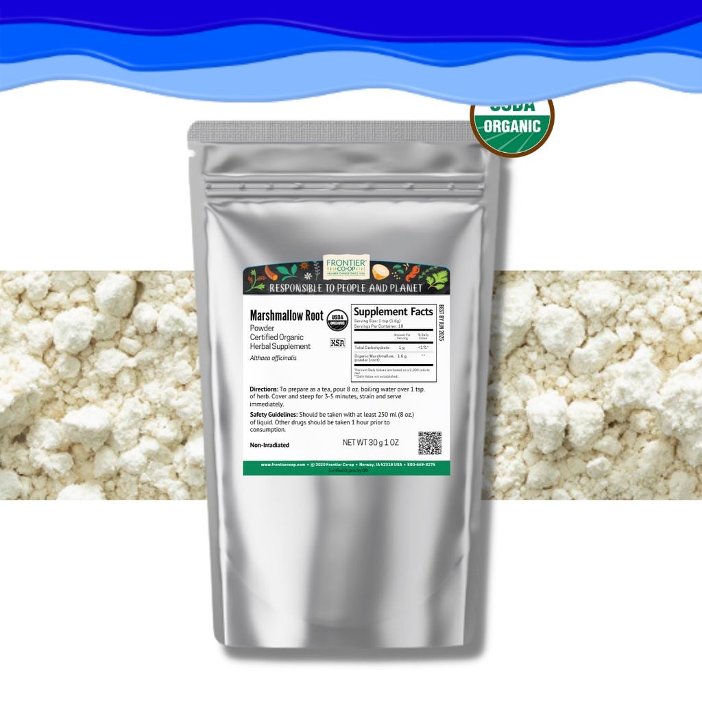 Marshmallow Root Powder by Frontier Coop, Herbal Supplement, Ulcers